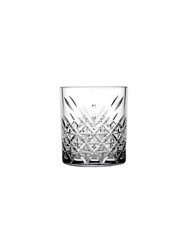 PASABAHCE VASO ROCKS DE VIDRIO TALLADO TIMELESS 11 1/2OZ (52790)