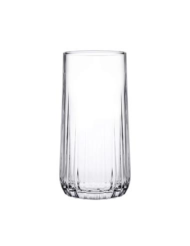 PASABAHCE VASO ALTO DE VIDRIO TALLADO NOVA 12OZ (420695)