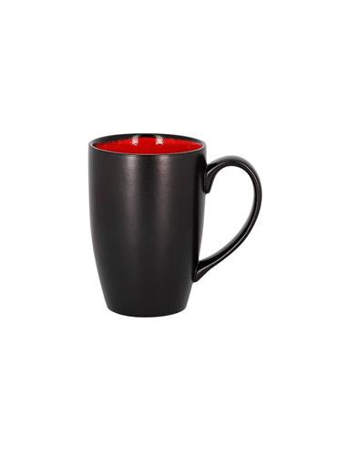 RAK TAZA FIRE DE PORCELANA 10OZ ROJO Y NEGRO