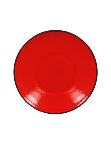 RAK PLATO HONDO FIRE DE POCELANA DE 28 CMS ROJO Y NEGRO