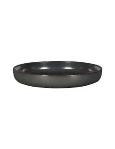 RAK PLATO BORDE ALTO DE 30 CMS EASE CALDERA STONEWARE COLOR VERDE OSCURO