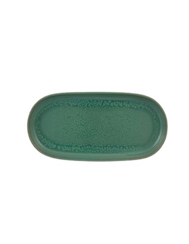 VISTA ALEGRE FUENTE OVAL LINEA GEMSTONE JADE COLOR VERDE 30CM