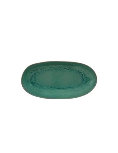 VISTA ALEGRE FUENTE OVAL LINEA GEMSTONE JADE COLOR VERDE 34.5CM