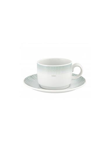 VISTA ALEGRE TAZA CON PLATO DE PORCELANA LINEA VENEZIA 22CL