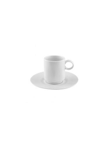 VISTA ALEGRE TAZA DE EXPRESSO CON PLATO DE PORCELANA LINEA VERVE 9CL