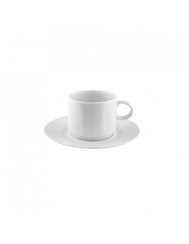 VISTA ALEGRE TAZA DE CAFE / TE CON PLATO DE PORCELANA LINEA VERVE 9CL