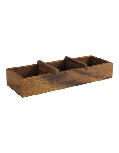 APS CAJA DE MADERA CON DIVISIONES 23.5 X 8.5 X 4.5 CM