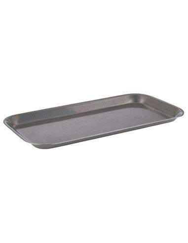 APS BANDEJA DE ACERO INOXIDABLE VINTAGE 34 X 18 CM