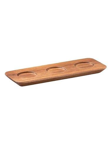 D APS BASE DE MADERA CON 3 SURCOS 22X8 CM