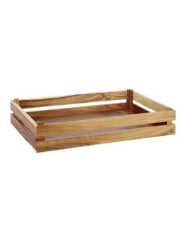 CAJA DE MADERA PARA BUFFET 55.5 X 35 CM ALT. 10.5 CM EUROPEA