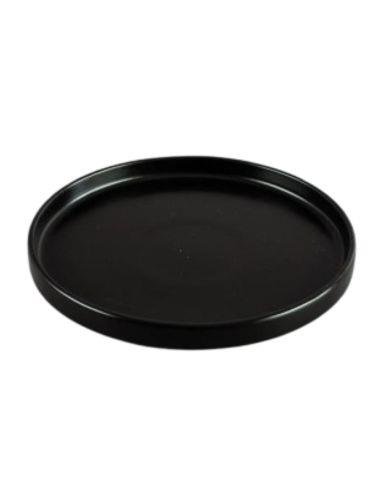 RAK PLATO PORCELANA VAJILLA KARBON NORDIC COLOR NEGRO 23 CM