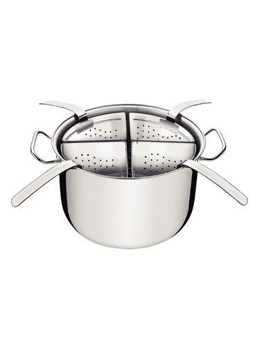 TRAMONTINA OLLA DE PASTA DE ACERO INOXIDABLE CON 4 INSERTOS 13.5LT 30CM