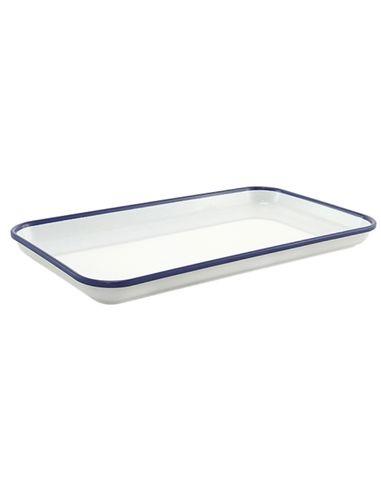 EFAY BANDEJA DE MELAMINA GN1/3 32.5X17.6CM COLOR BLANCO CON FILO AZUL