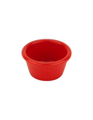 RAMEKIN ESTRIADO 2 OZ. ROJO