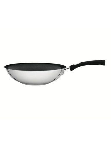 D TRAMONTINA SARTEN WOK DE ACERO INOXIDABLE ANTIADHERENTE 28CM