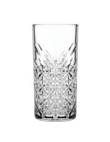 PASABAHCE VASO ALTO DE VIDRIO TALLADO TIMELESS 15OZ (52800)